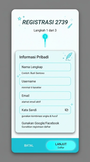 Daftar Akun Baru 2739 Untuk Pengguna Android