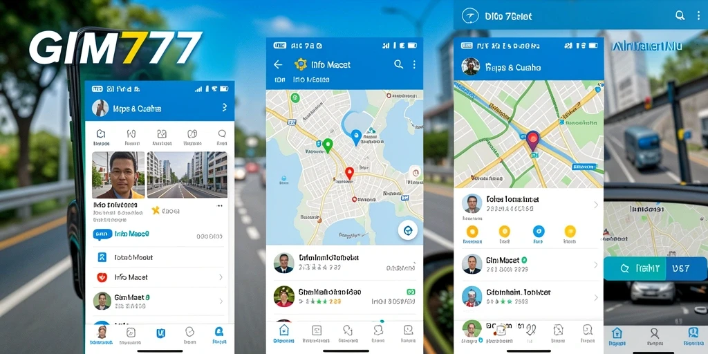 Tampilan antarmuka aplikasi GIM777 yang sederhana dan informatif.