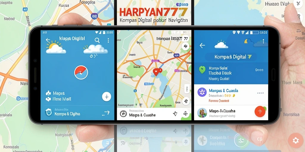 Antarmuka aplikasi Kompas Digital HARAPAN777 yang intuitif dan informatif.