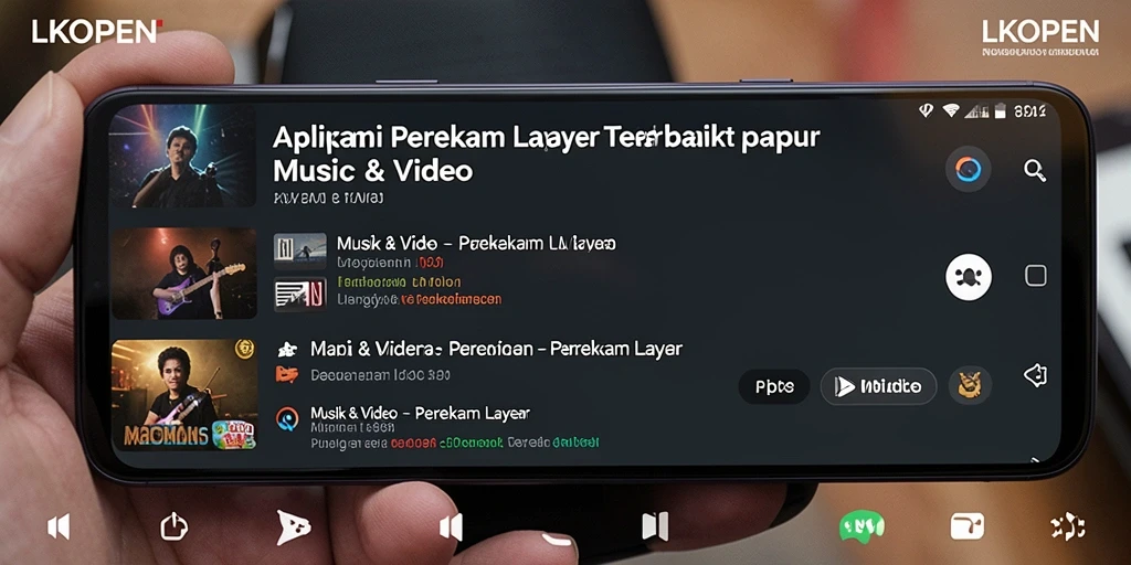 Antarmuka LKOPEN yang memudahkan perekaman layar dengan fitur lengkap.