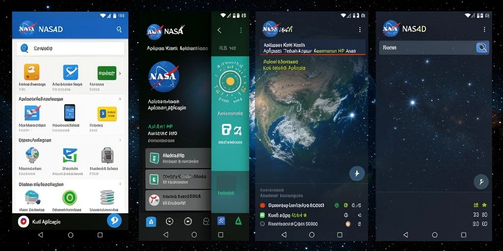 Antarmuka pengguna aplikasi Kunci Aplikasi NASA4D yang menarik dan modern.