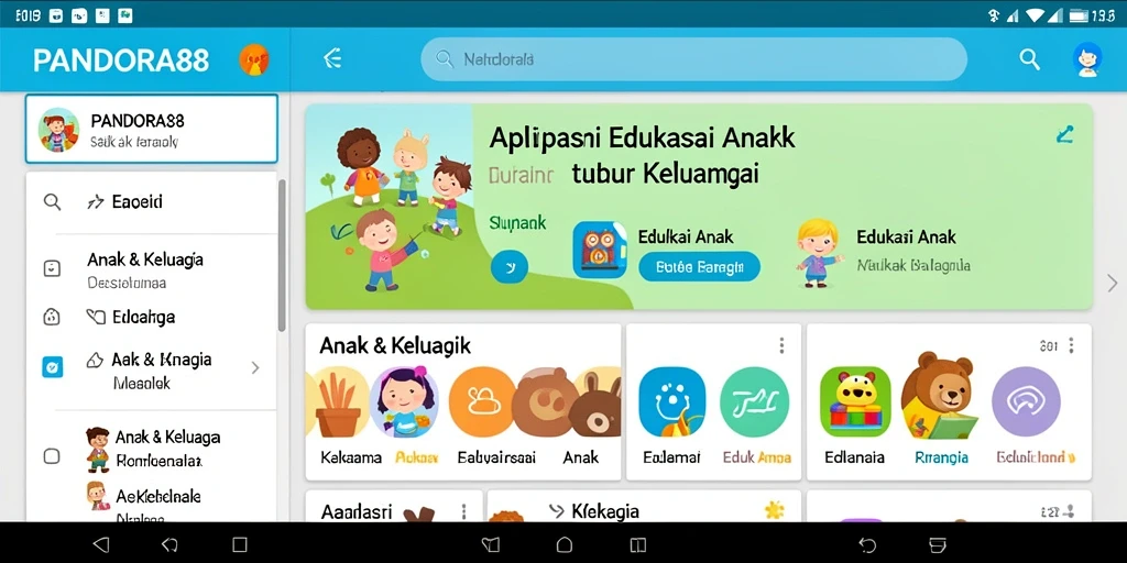 Antarmuka menarik PANDORA88 untuk Edukasi Anak dengan fitur interaktif.