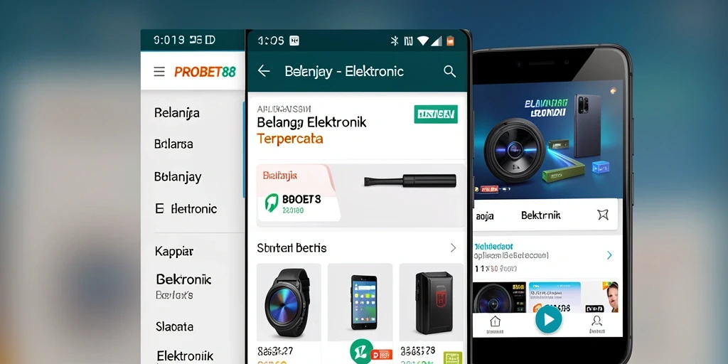 Antarmuka aplikasi PROBET88 yang modern dan fungsional.