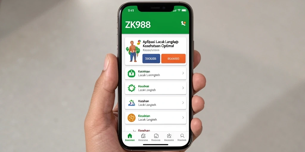 Antarmuka user-friendly ZK988 menampilkan statistik langkah harian secara jelas.